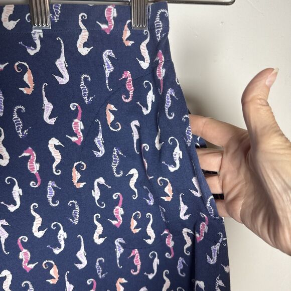J. Jill Skirt Seahorse Blue Cotton Modal Pull On Women's Size Medium - Picture 3 of 11